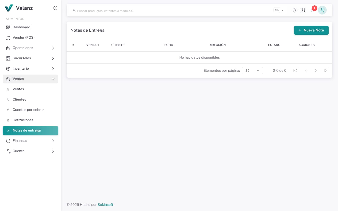 Notas de Entrega — La pantalla