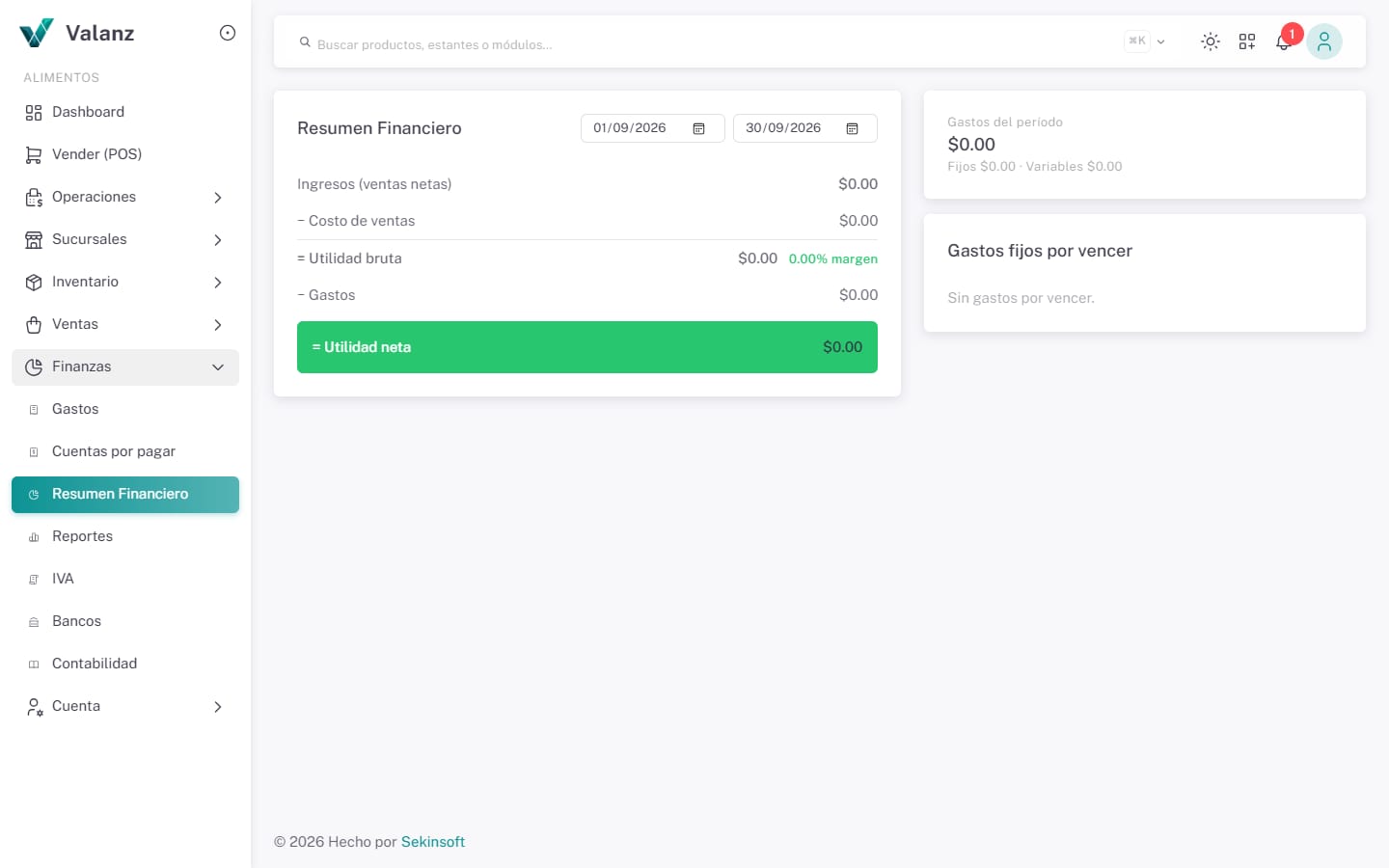 Resumen Financiero — La pantalla